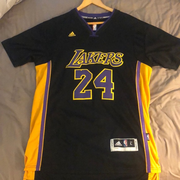Adidas sleeved Kobe Bryant Lakers jersey Adidas sleeved Kobe Bryant Lakers jersey